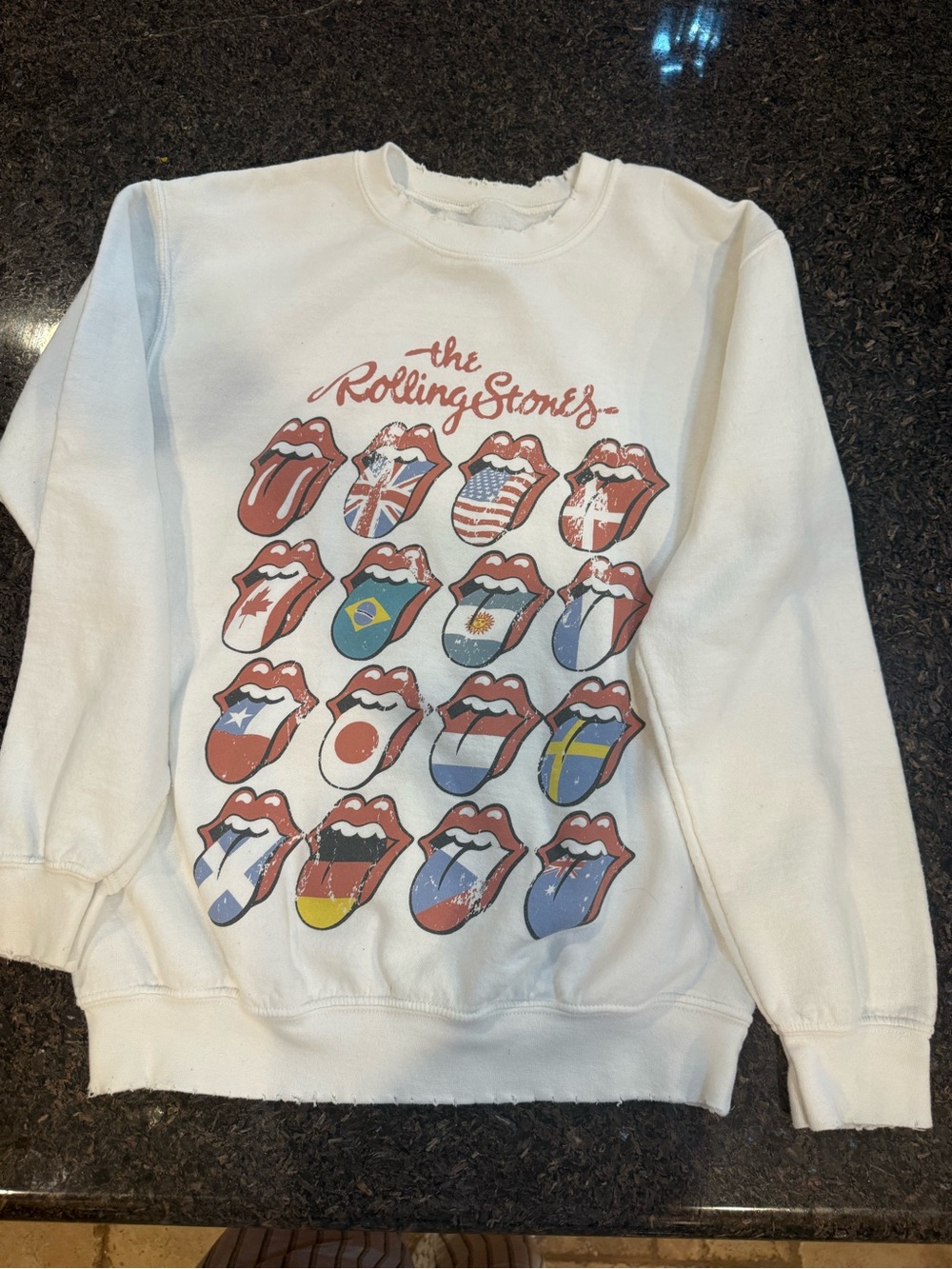 the Rolling Stones Cream Logo Pullover